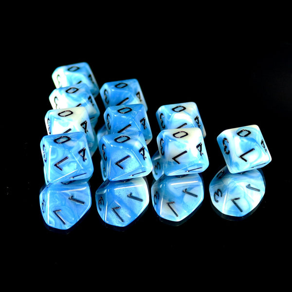 10pc d10 Set - Blue Diffusion