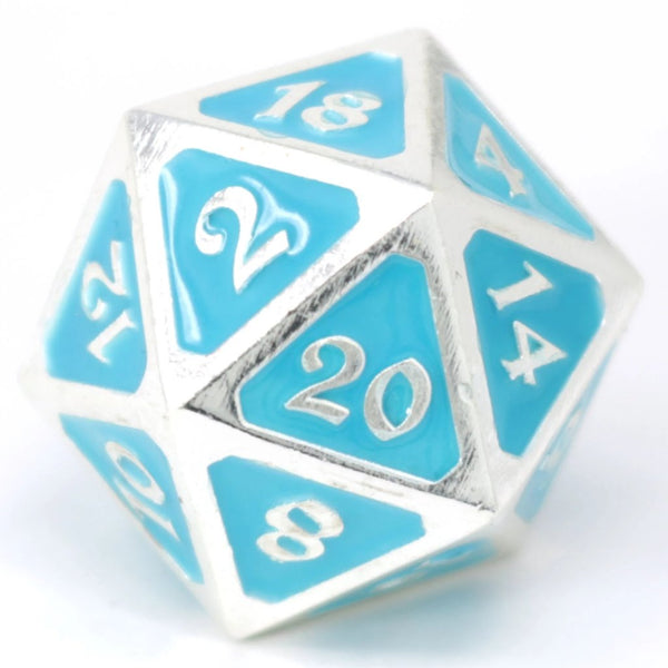 Single d20 - AfterDark Mythica Neon Rain by Die Hard Dice