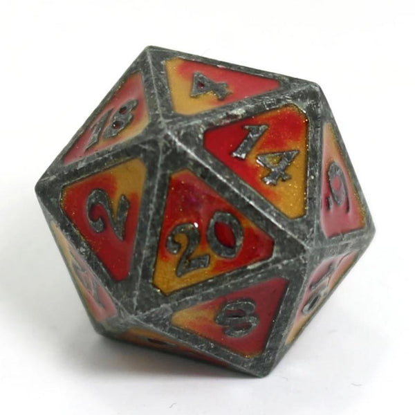 Single d20 - Mythica Spellbinder Brimstone by Die Hard Dice