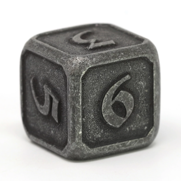 Single d6 - Mythica Dark Iron by Die Hard Dice