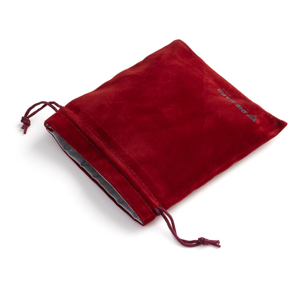 Velvet Dice Bag - Medium Crimson Red