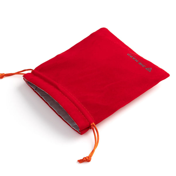 Velvet Dice Bag - Medium Fire Red