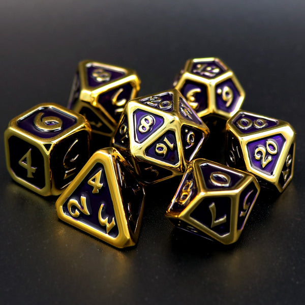7pc RPG Set - Polychrome Diaglyph Auric Amethyst