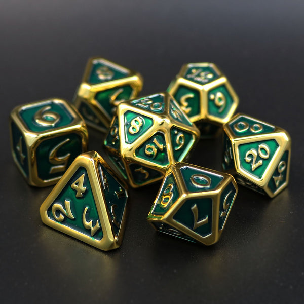 7pc RPG Set - Polychrome Diaglyph Auric Emerald