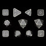11 Piece RPG Set - Mythica Battleworn Silver by Die Hard Dice