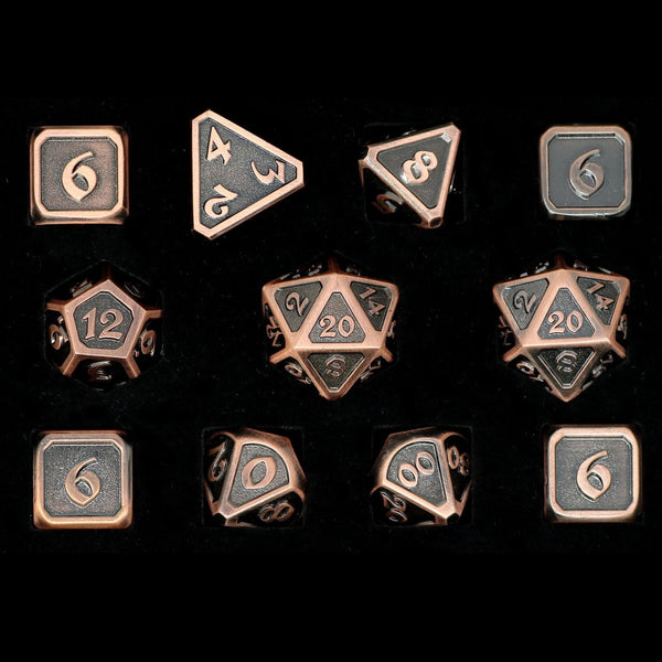 11 Piece RPG Set - Mythica Battleworn Copper by Die Hard Dice