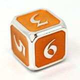 Single d6 - Mythica Platinum Citrine by Die Hard Dice