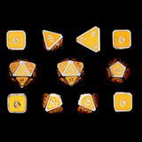 11 Piece RPG Set - Mythica Platinum Citrine by Die Hard Dice