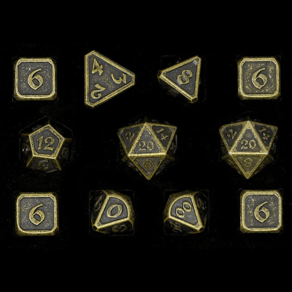11 Piece RPG Set - Mythica Dark Gold by Die Hard Dice