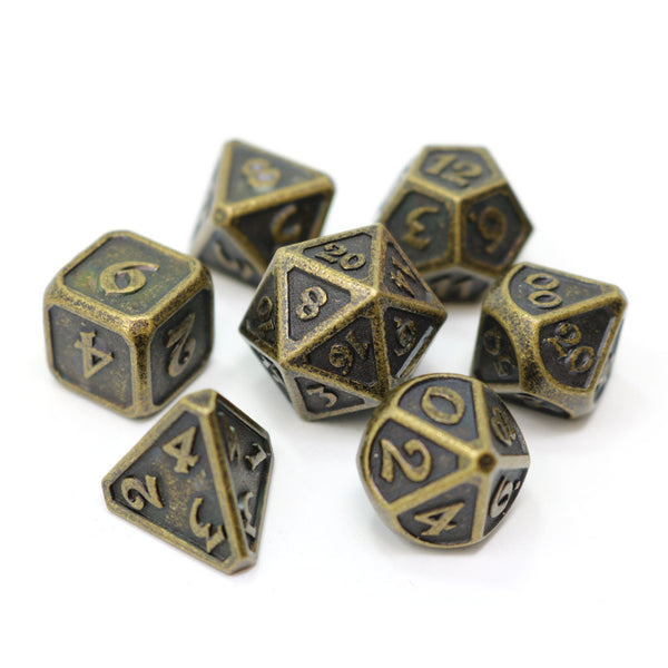 7 Piece RPG Set - Mythica Dark Gold by Die Hard Dice