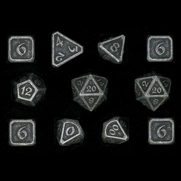 11 Piece RPG Set - Mythica Dark Iron by Die Hard Dice