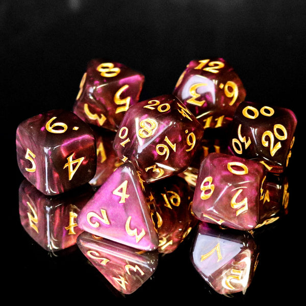 7pc RPG Set - Elessia Moonstone Inkswell with Gold