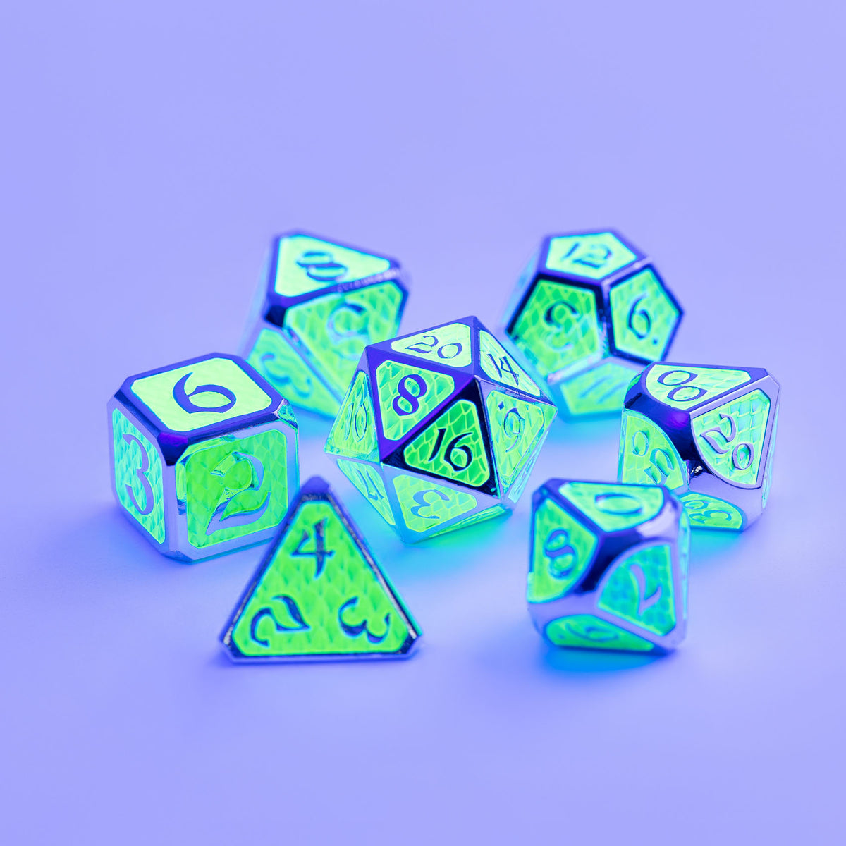 7pc RPG Set - AfterDark Drakona Phosphor