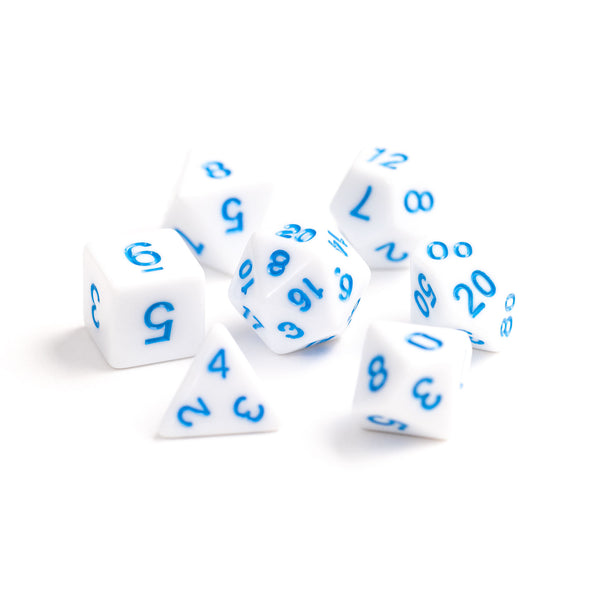 7pc RPG Set - White with Pastel Blue