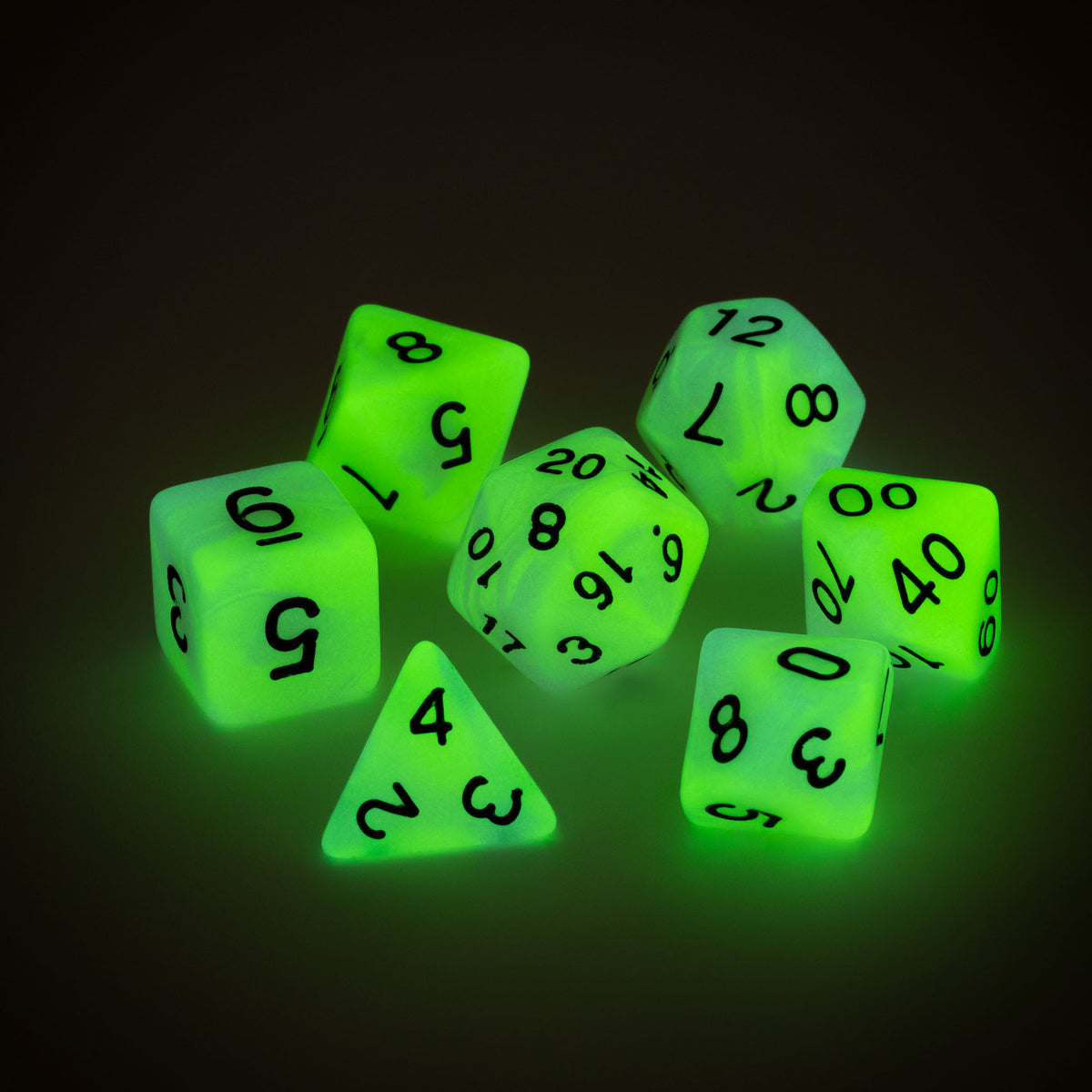 7pc RPG Set - Glow-in-the-Dark - Astral Fire