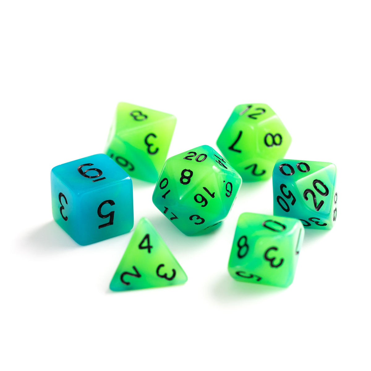 7pc RPG Set - Glow-in-the-Dark - Driftglobe