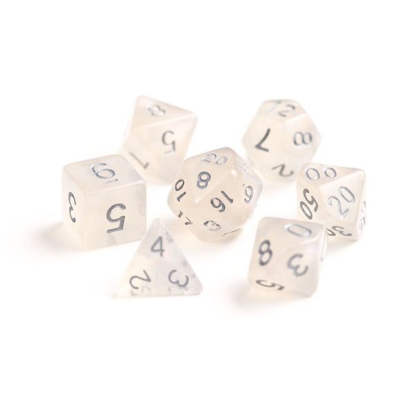 7pc RPG Set - Glacial Moonstone with Silver