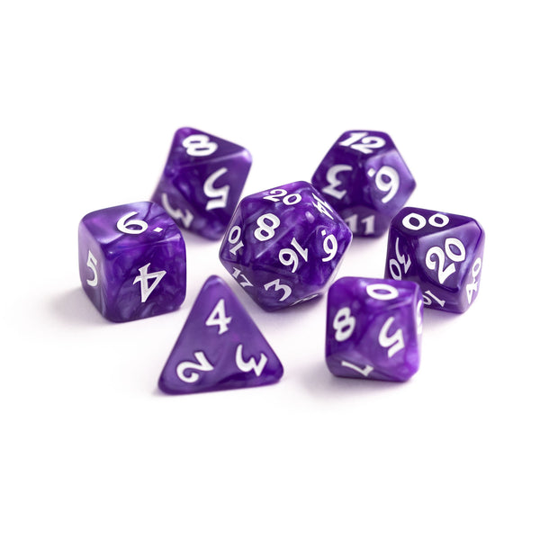 7pc RPG Set - Elessia Essentials - Purple with White