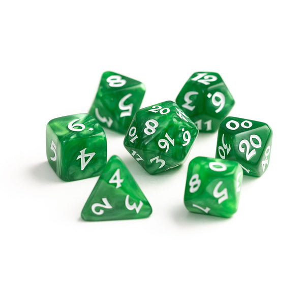 7pc RPG Set - Elessia Essentials - Green with White