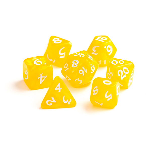 7pc RPG Set - Elessia Essentials - Yellow with White