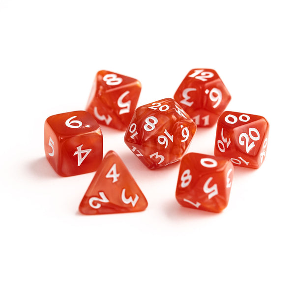 7pc RPG Set - Elessia Essentials - Red with White