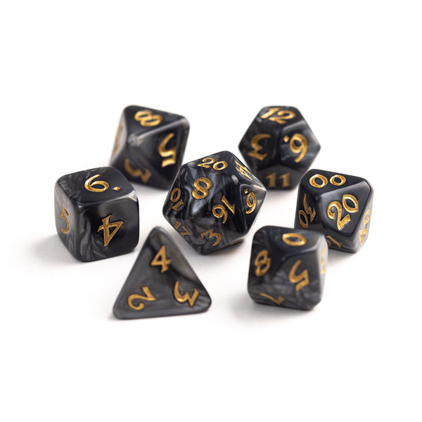 7pc RPG Set - Elessia - Shale with Gold
