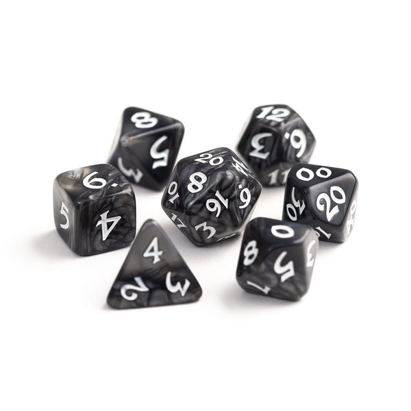 7pc RPG Set - Elessia - Shale with White