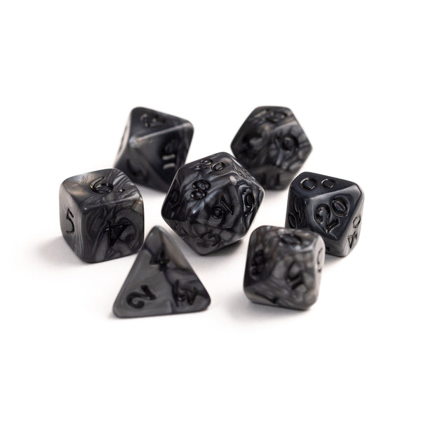 7pc RPG Set - Elessia - Shale with Black