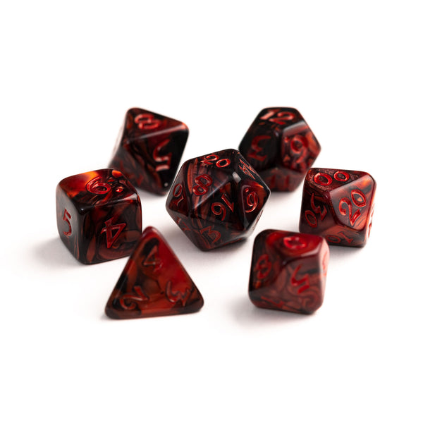 7pc RPG Set - Elessia Kybr - Inquisitor with Red