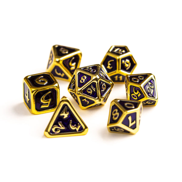 7pc RPG Set - Polychrome Diaglyph Auric Amethyst