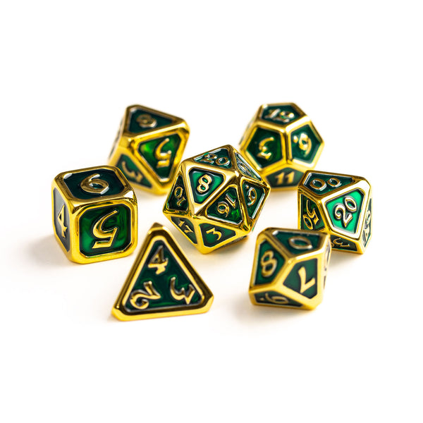 7pc RPG Set - Polychrome Diaglyph Auric Emerald