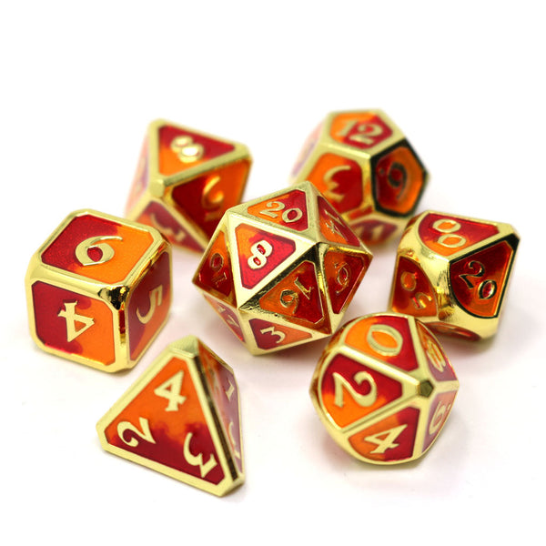 7 Piece RPG Set - Mythica Spellbinder Phoenix by Die Hard Dice
