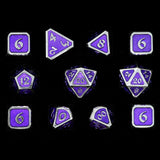 11 Piece RPG Set - Mythica Platinum Amethyst by Die Hard Dice