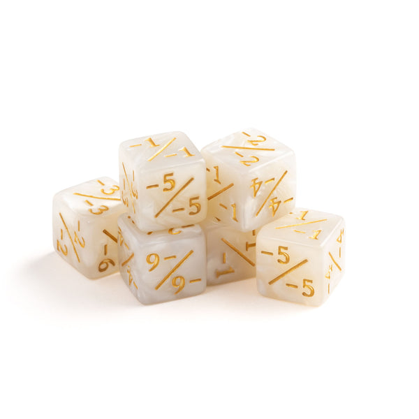 Negative 6pc Counter Set - Pearl for MTG