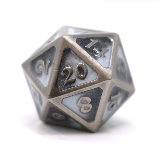 Single d20 - Mythica Spellbinder Shadesteel by Die Hard Dice