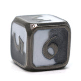 Single d6 - Mythica Spellbinder Shadesteel by Die Hard Dice