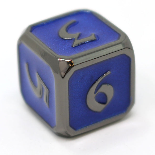 Single d6 - Mythica Sinister Sapphire by Die Hard Dice