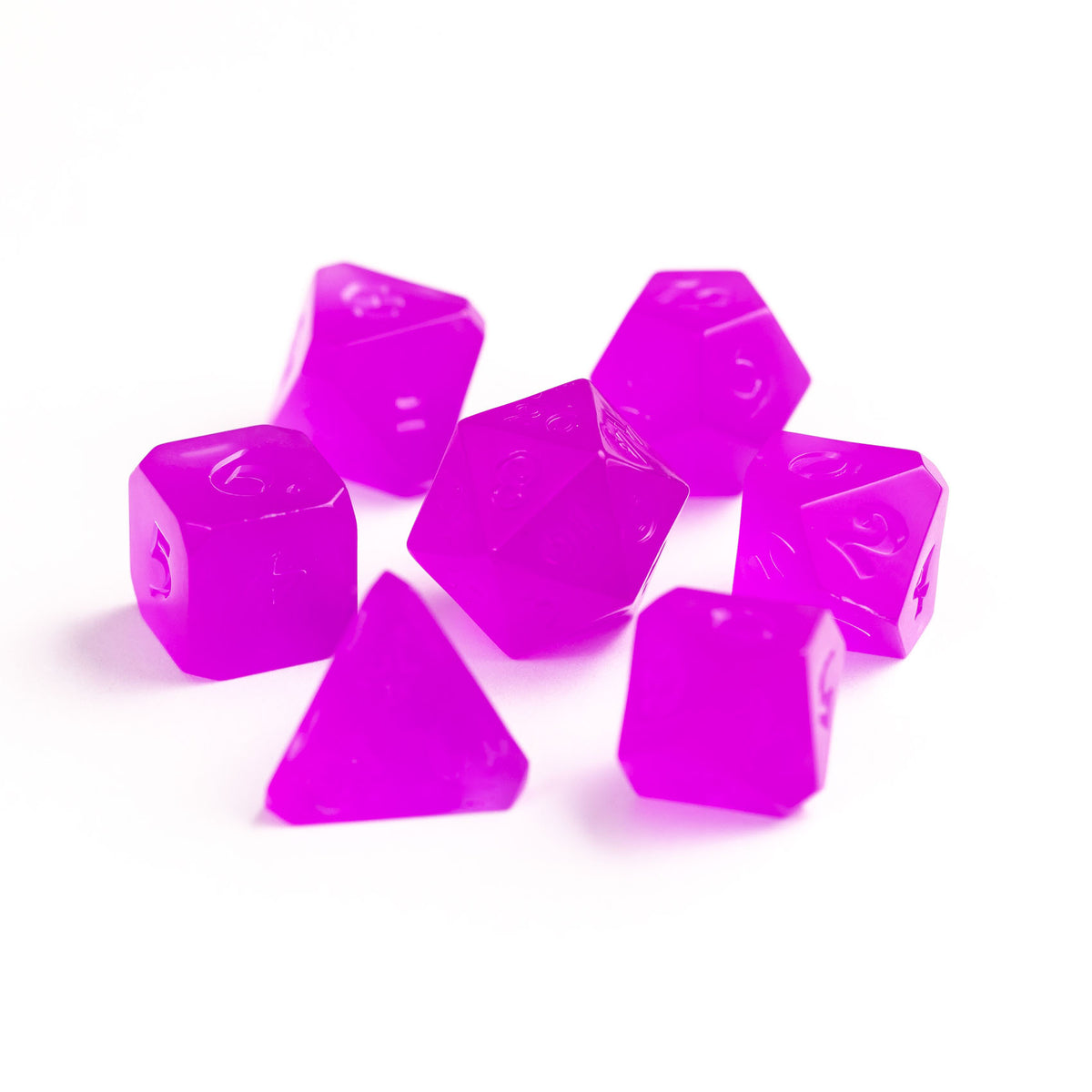 Project Dice 7pc RPG Set - AfterDark Avalore Purple Rain