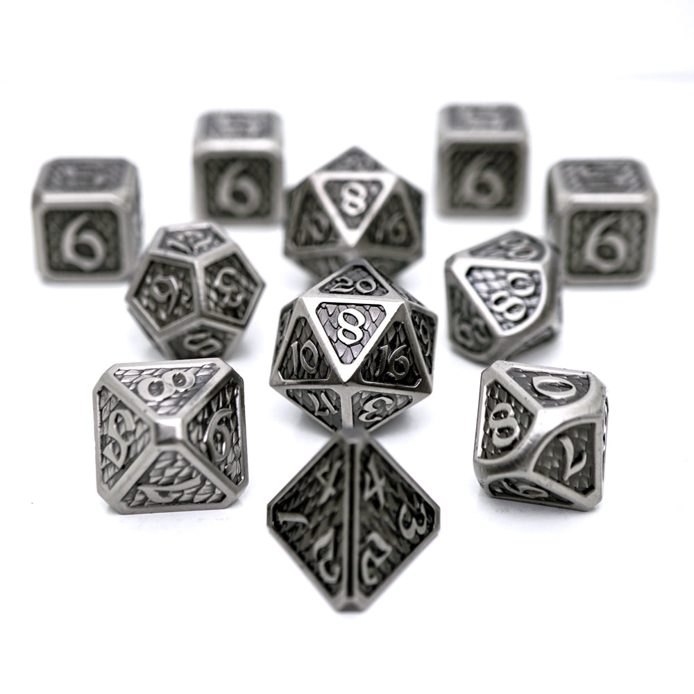 11pc RPG Set - Drakona Eldric Argentum