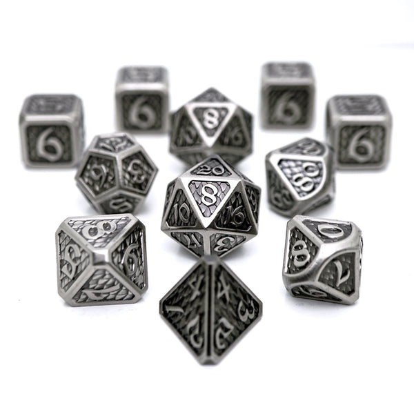 11pc RPG Set - Drakona Eldric Argentum